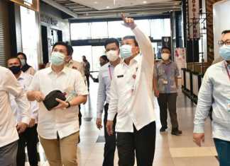 Sekda Kabupaten Tangerang Moch. Maesyal Rasyid Saat Melakukan Pengecekan Persiapan Pembukaan Aeon Mall BSD. (Foto/Diskominfo Kabupateng Tangerang)