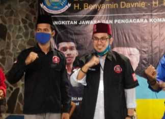 Komandan Wilayah Bang Japar Tangsel Ferry Irawan, SH.MH Bersama Pilar Saga Ichsan. (Foto/GFY)