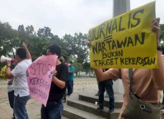 Wartawa menuntut tegakkan UU Pers