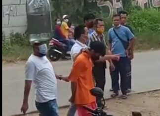 Pelaku pembakar manusia di Cisauk saat ditangkap polisi