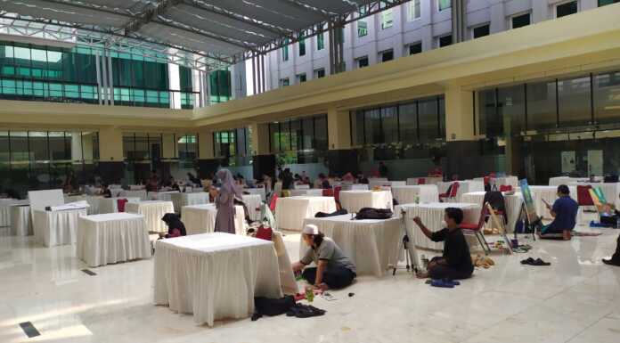 Penyelenggaraan lomba MTQ XII di Loby Pasar Rakyat Balaikota Tangerang Selatan.