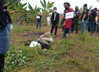 Rekontruksi pembakaran manusia di Cisauk